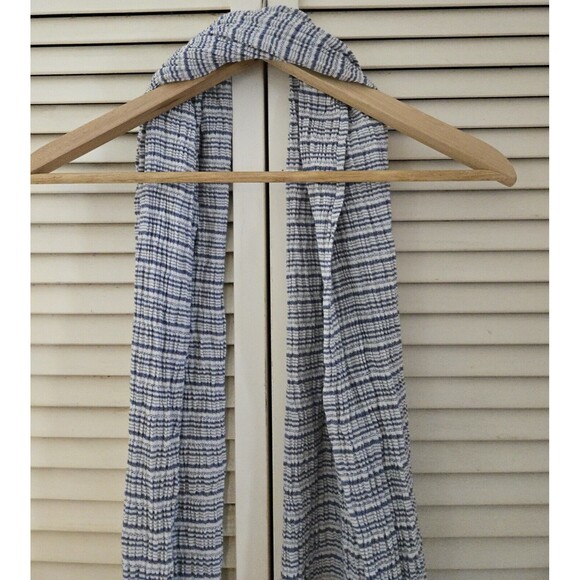 Avoca Handweavers Scarf 100% Pure Wool Gray Blue Made in Ireland - Picture 2 of 5